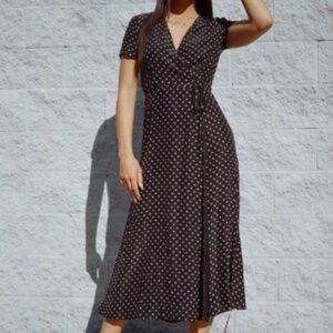 Jenni Kayne polka dots wrap dress XL